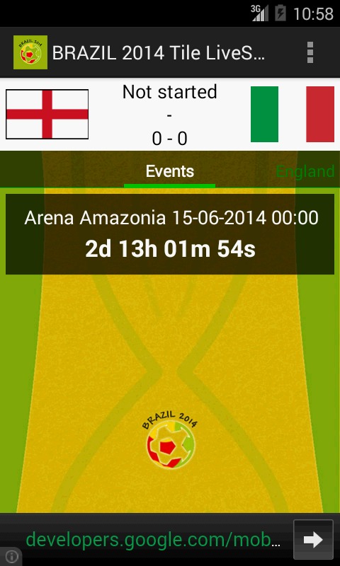 Brazil 2014 Tile LiveScore截图3