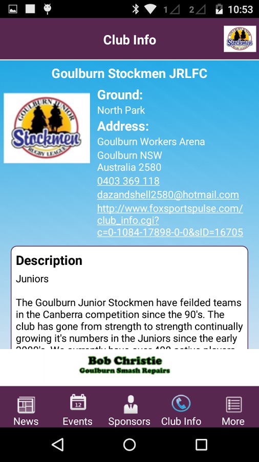 Goulburn Stockmen JRLFC截图5