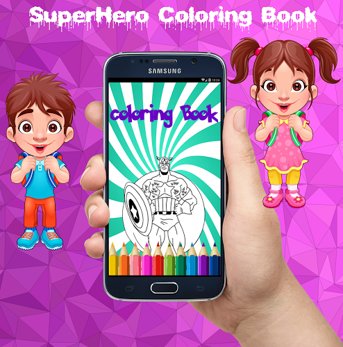 SuperHero Coloring Book截图1