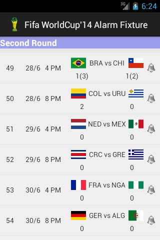 World Cup14 Fixture Alarm截图5