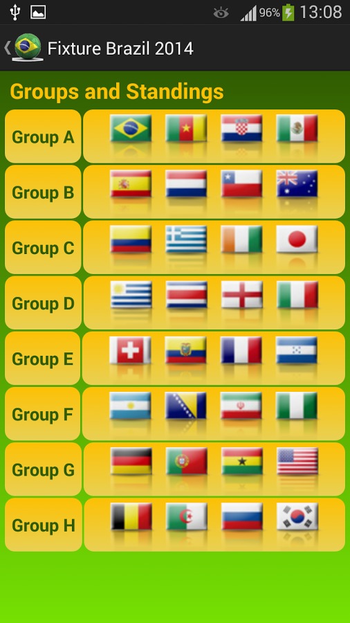 Fixture Brazil 2014截图2