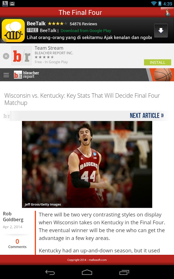 Final Four NCAA Basketball截图4