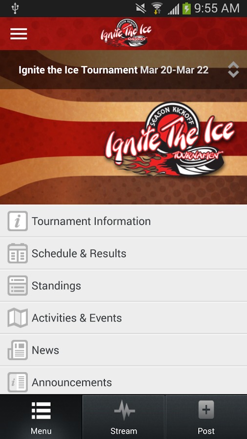 Ignite the Ice Tournament App截图2