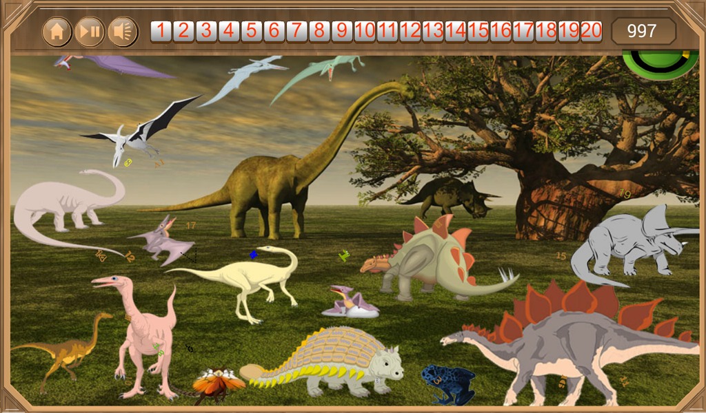 Dinosaur World Hidden Numbers截图1