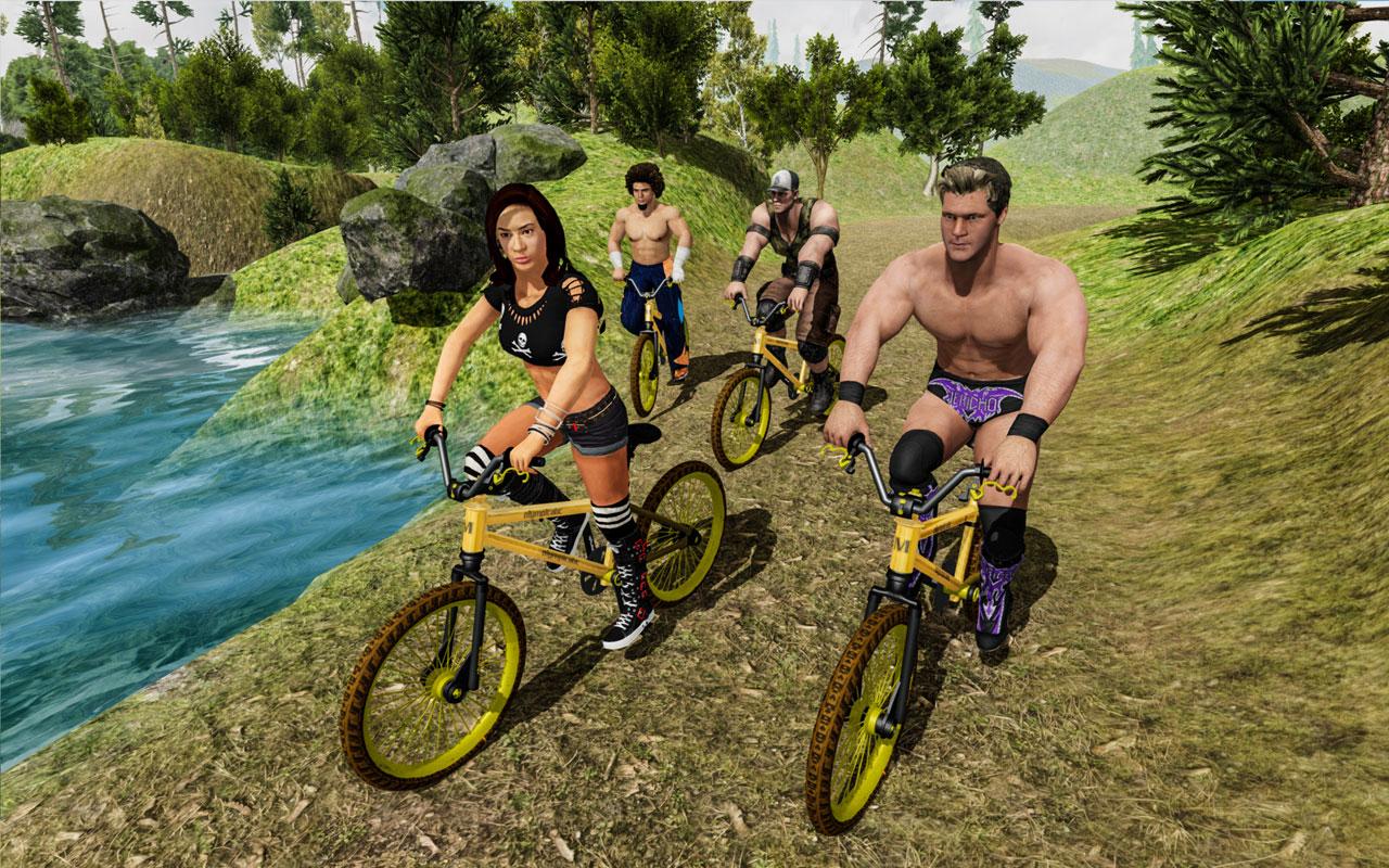 Wrestlers Bike Race Free截图4