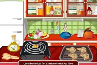 chicken fajitas cooking - cookies girls games截图4