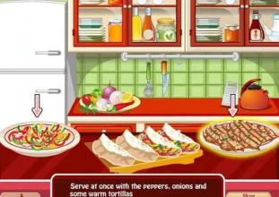 chicken fajitas cooking - cookies girls games截图1