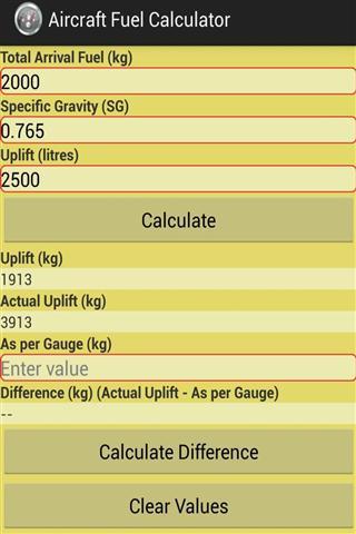 飞机燃料计算器截图2