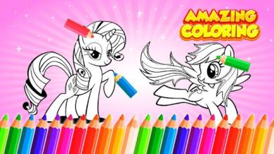 Coloring pony unicorn game截图2