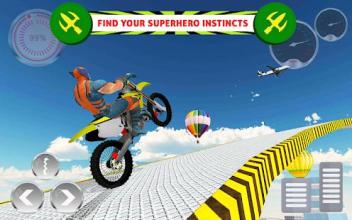 Superheroes Impossible Tracks Bike Racing Game截图3