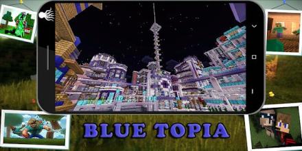 Blue Topia Amazing Map for MCPE截图2