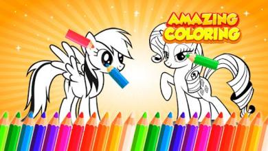 Coloring pony unicorn game截图1