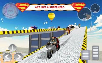 Superheroes Impossible Tracks Bike Racing Game截图2