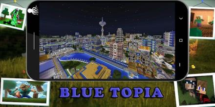 Blue Topia Amazing Map for MCPE截图3