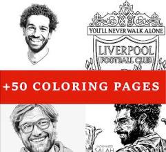 Mohamed Salah and Jurgen Klopp Coloring Book截图2