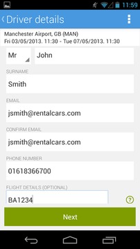 rentalcars.com Car hire App截图