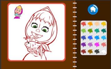 Coloring Book For Kids : Little Girl and Bear截图4