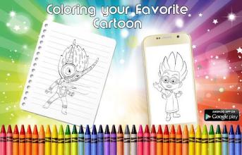 Coloring Pj Mask Book Game截图1