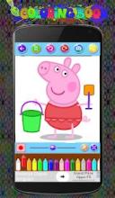 Peppa pig Coloring Game截图4