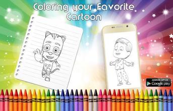 Coloring Pj Mask Book Game截图2