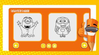 Cartoon Minions - Free Coloring Book截图2