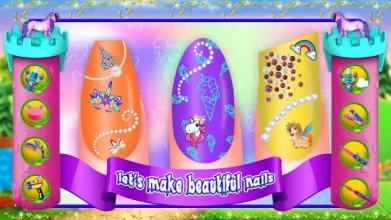 Unicorn Nail Art Salon Girls Games截图3