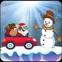 Adventure Santa Tom cat run : santa running截图2