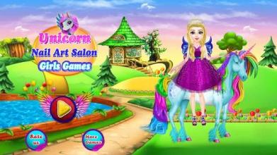 Unicorn Nail Art Salon Girls Games截图5