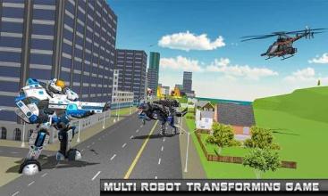 Helicopter Robot Transform Futuristic Robot Wolf截图2