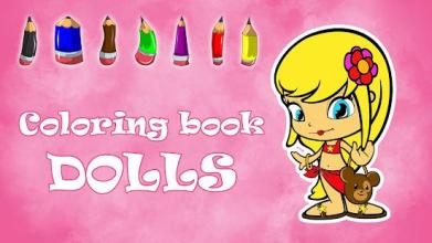 Dolls. Coloring book for girls截图5