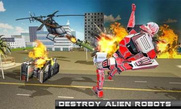 Helicopter Robot Transform Futuristic Robot Wolf截图1