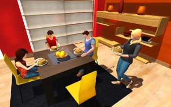 Real Virtual Family Working Mother Game 2018截图2