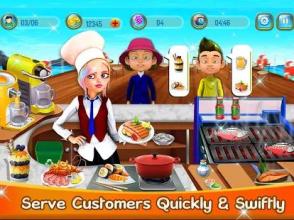 Crazy Seafood Restaurant: Grilled Fish Sushi Games截图4