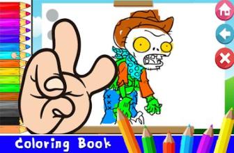 Art Cartoon Zombie Plant vs Painting Book截图2