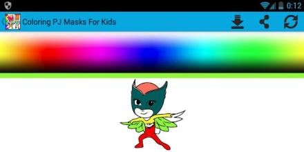 Coloring Masks Heros PJ For Kids截图2