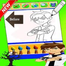 Ben 10 Coloring game截图4