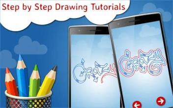 How to Draw Graffiti step by step Drawing App截图1