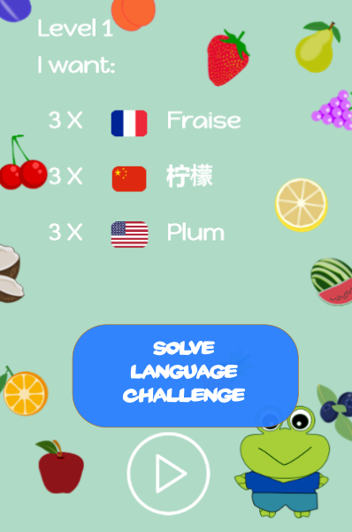 Brainy Fruits Match 3 – Language puzzle Challenge截图2