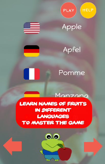 Brainy Fruits Match 3 – Language puzzle Challenge截图1