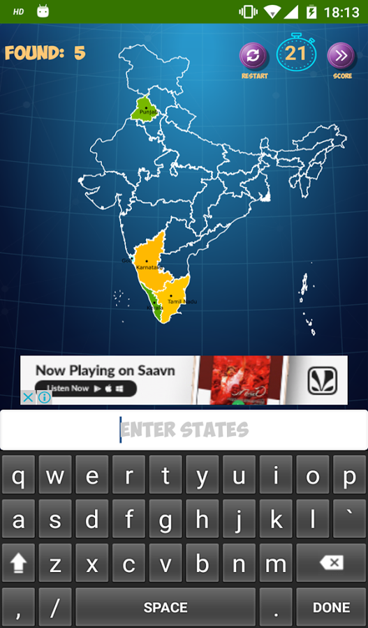 India Map Game截图5