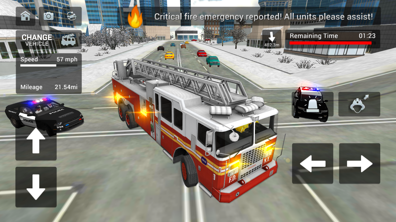 Fire Truck Rescue Simulator截图2