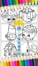 Coloring Book of Shopkins and Cake截图1