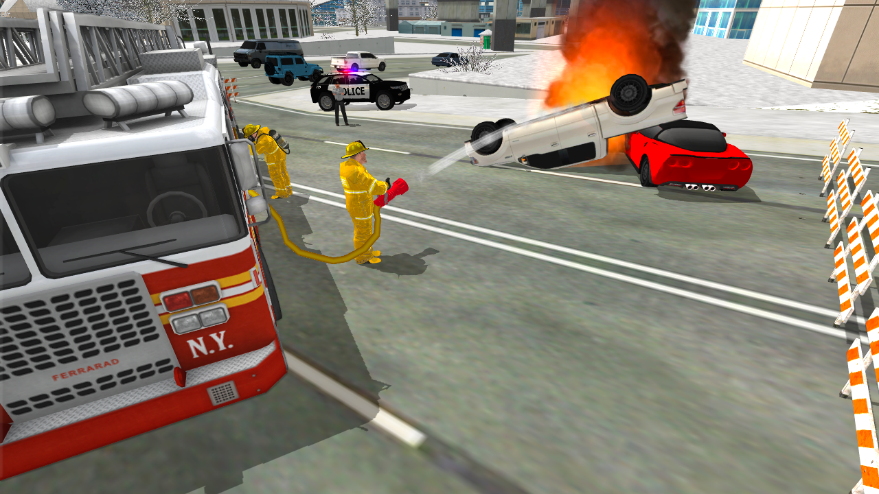 Fire Truck Rescue Simulator截图5