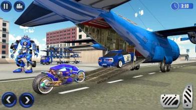 Airplane Pilot US Police Car Transporter Games截图5