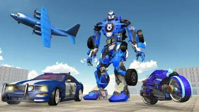 Airplane Pilot US Police Car Transporter Games截图1