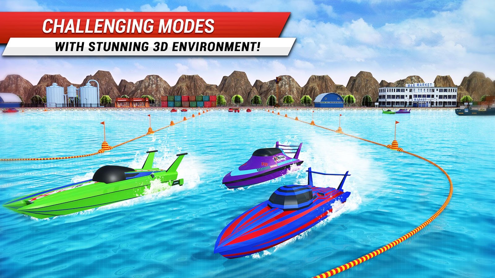 Speed Boat Extreme Turbo Race 3D截图4