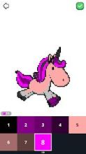 3D Unicorn Color by Number Pixel Art Coloring book截图4