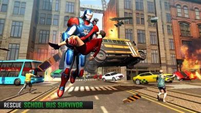 Super Captain Flying Robot City Rescue Mission截图3