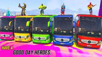 Superhero Modern Bus Coach Driver Simulator 2018截图2