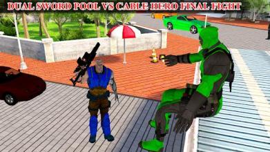 Dead Sword Superhero Pool- Cable Sword Action game截图2